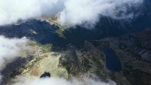 A Beautiful Mountain Range with a Clear Lake at the Foot