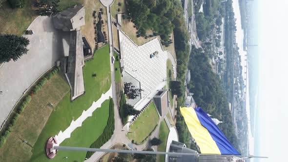 Vertical Video National Flag of Ukraine