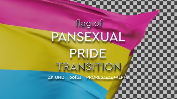 Flag of Pansexual Pride transition | UHD | 60fps alt