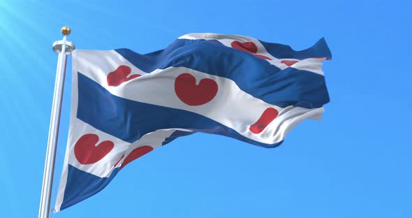 Friesland Flag, Netherlands