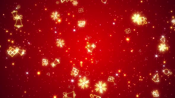 Christmas Elements Loop Background