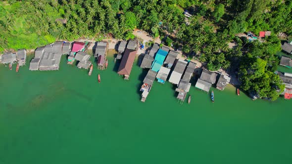 Fishing village at Ban Ao Kram. Tropical sea at Chumphon, Thailand