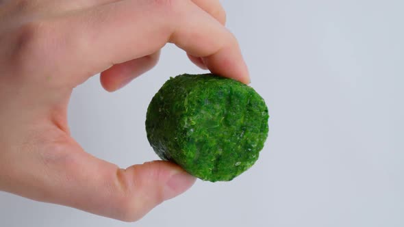 Dissolvable Drinks Dissolving Cubes Frozen Green Spinach to Add Superfoods