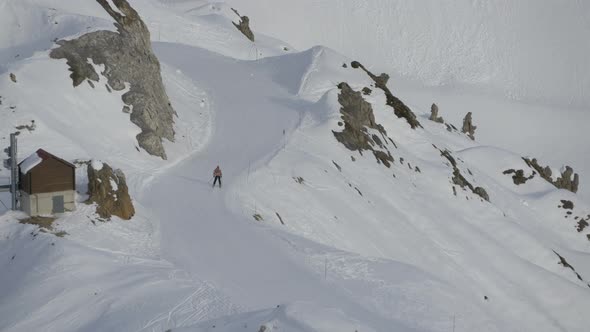 People skiing on a ski slope