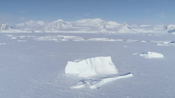 Iceberg Freeze Antarctica Ocean Water Aerial