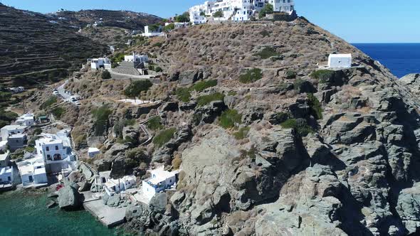 Village of Seralia on the island of Sifnos in the Cyclades in Greece