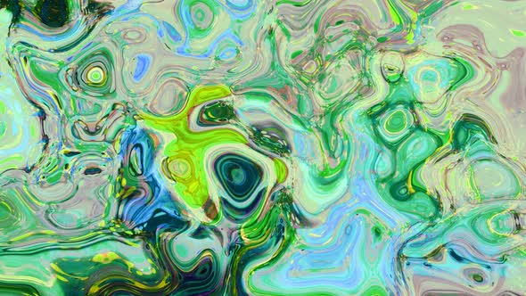Abstract Colorful Water Paint Marble Liquid Animation