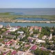 Aerial View Of Sulina City Harbor And The Danube Flowing Into The Black Sea - VideoHive Item for Sale