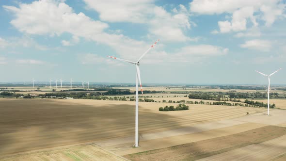 Wind turbines that generate environmentally friendly renewable electricity.