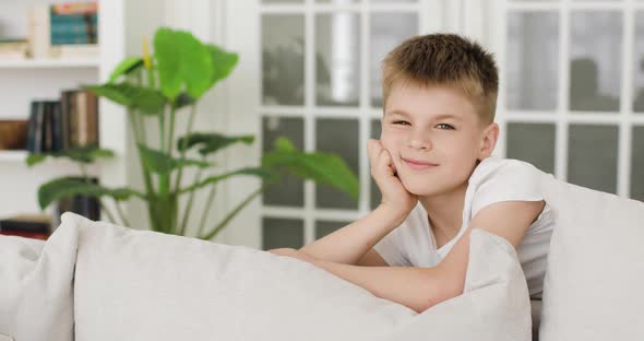 Portrait of Adorable Teenager Looking Straight Ahead