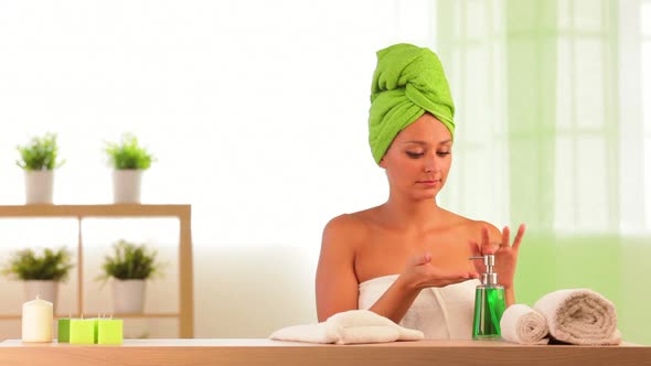 Overweight Man Scares Young Girl at the Health Spa Indoor