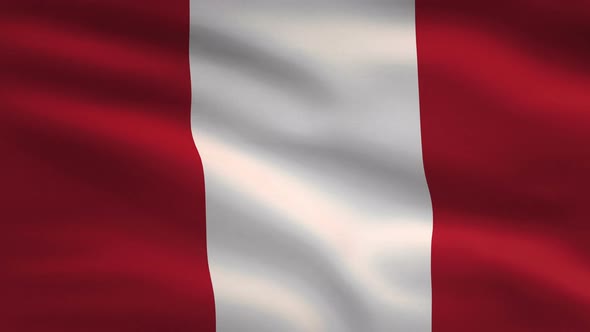 Peru Windy Flag Background 4K