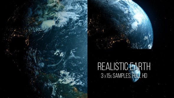 Realistic earth - 3 versions