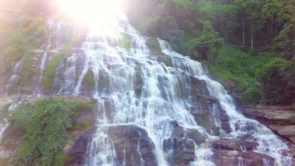 Aerial view of Maeya Waterfall, Thailand