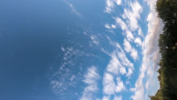 Cirrus Clouds Forming High in Blue Sky in County Donegal  Ireland  TIMELAPSE