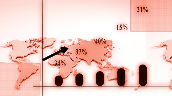 Colorful  Business Graph Background