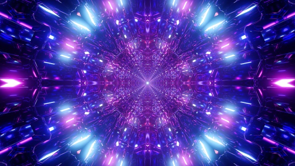Purple Crystal Light Tunnel