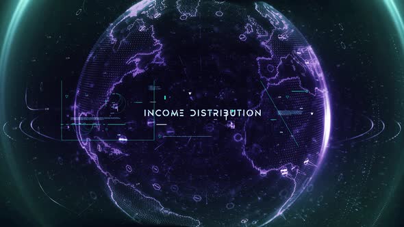 Digital Data Particle Earth Income Distribution