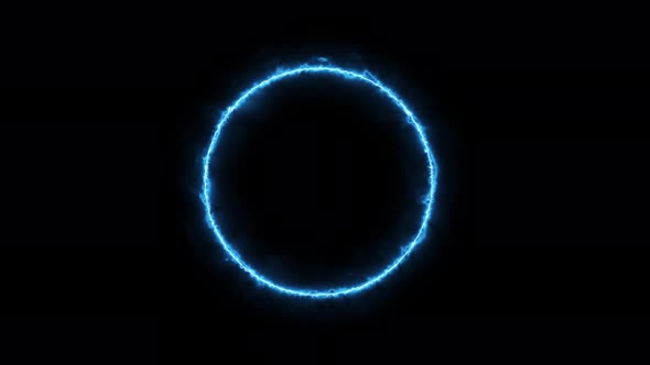 electric blue line circle