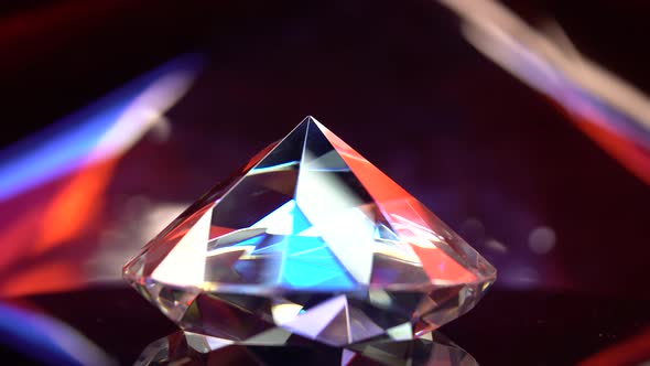 Diamond Glows with Highlights Because It Is Multifaceted and Transparent