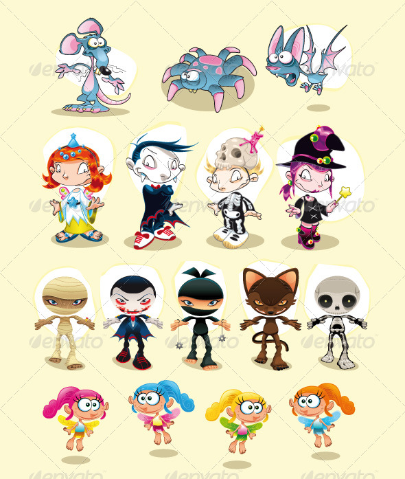 Halloween and Carnival characters