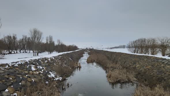 river winter stream