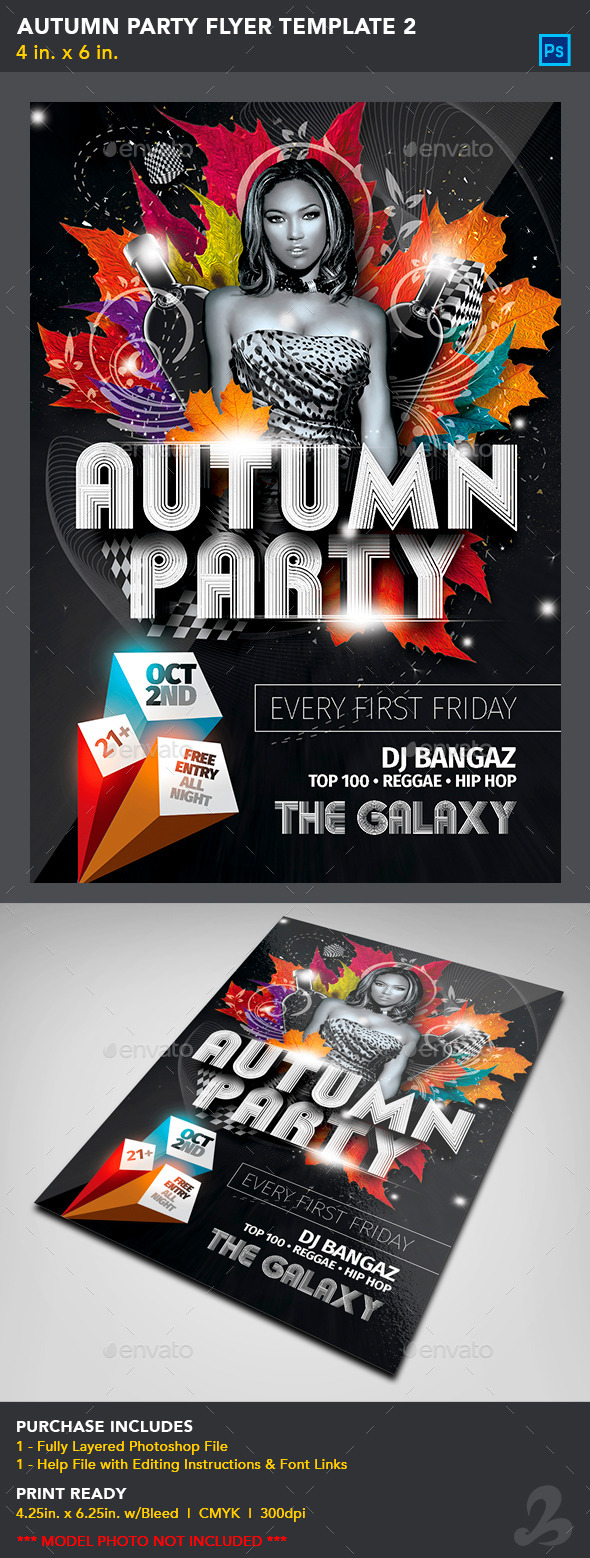 Autumn Party Flyer Template 2