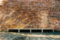 Bench Against an Old Brick Wall - PhotoDune Item for Sale