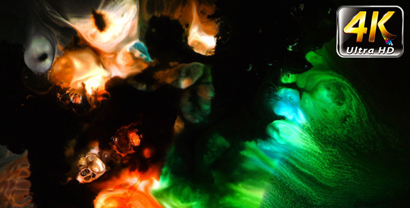 Abstract Colorful Paint Ink Liquid Explode 3