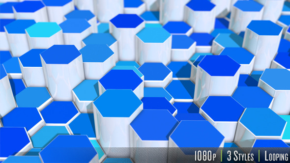 3D Hexagon Background
