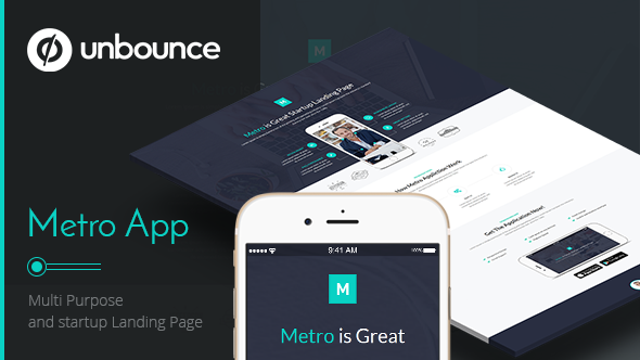 Metro App - Unbounce Landing Page