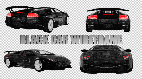 Black Car Wireframe