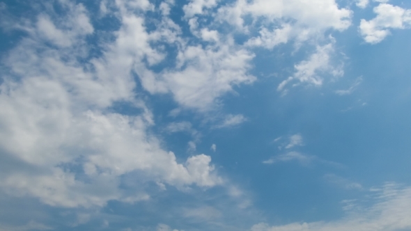 Clouds Moving In The Blue Sky