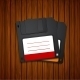 Vector Modern Diskette On Wooden Background. - GraphicRiver Item for Sale