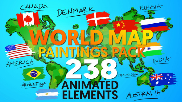 World Map Paintings Pack