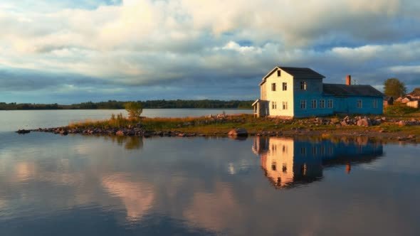 Lonely House on a Lake Shore