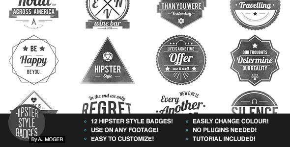 Hipster Badges Pack Vol 1.
