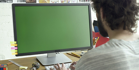 Using Computer With Green Screen Display