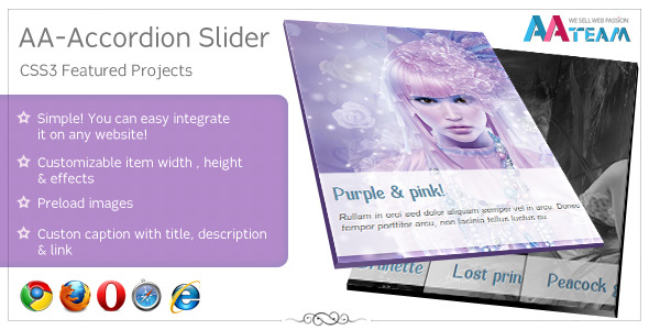 AA-Accordion Slider - CSS3 Featured Projects