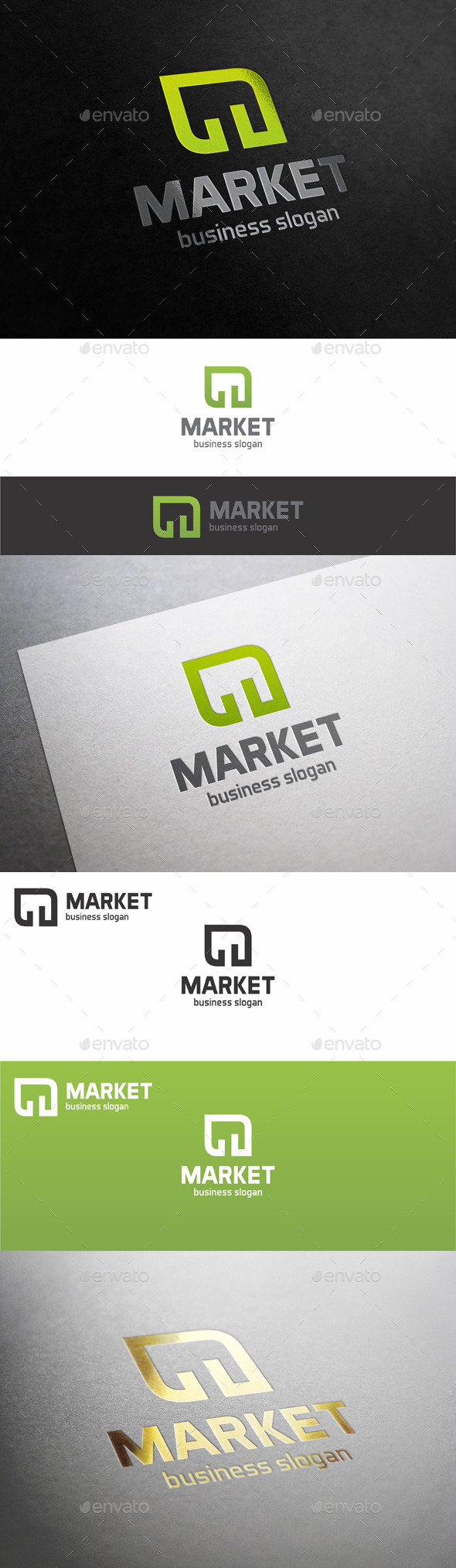 Market Stats Green Leaf Logo