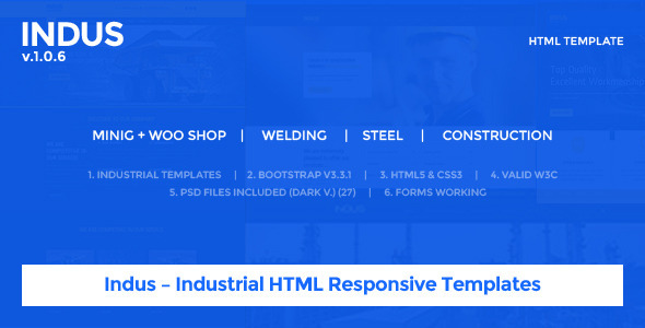 Indus - Przemysłowe szablony responsywne HTML
