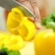 Cutting Yellow Bell Pepper - VideoHive Item for Sale