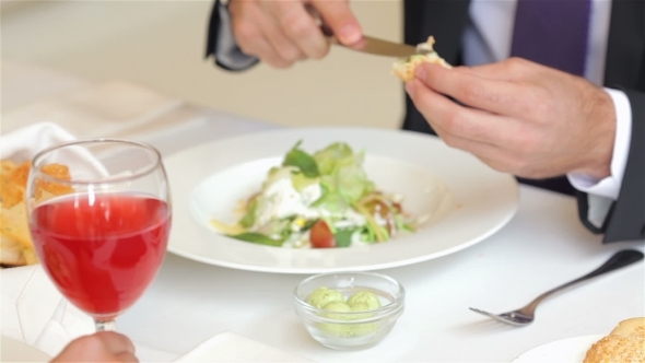 Butters a During a Business Lunch