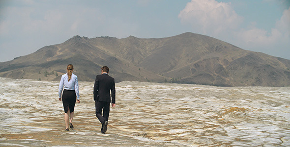 Business Talk in Unusual Location  alt