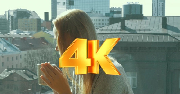 Relaxing With Tea And View To Home City alt