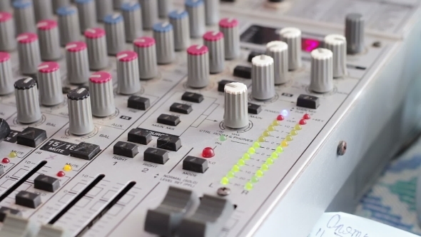 Working With Sound Mixing Console. alt