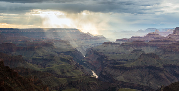 Grand Canyon Rain Sunset