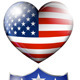 American Stars and Stripes Heart and Shield with Scroll Banners - GraphicRiver Item for Sale