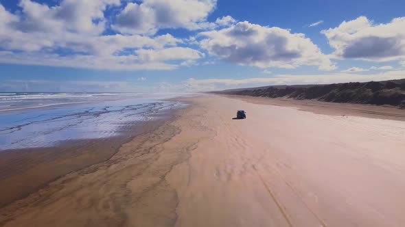 Driving on the beach