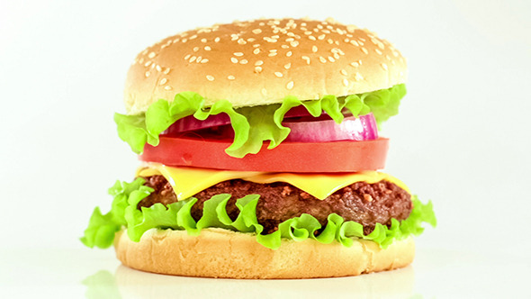 Tasty And Appetizing Hamburger Cheeseburger